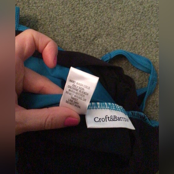 Croft & Barrow Blue Bathing Suit - Picture 5 of 5